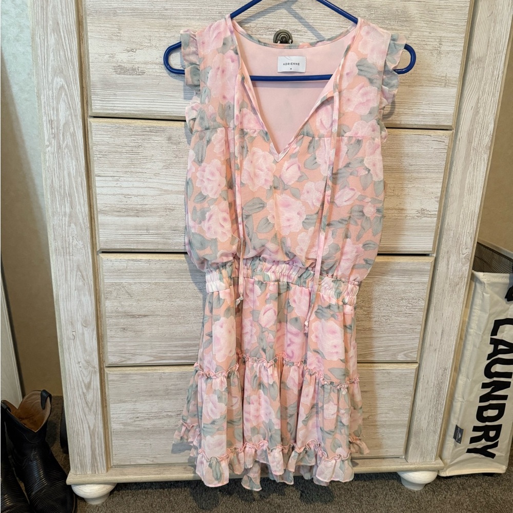 Adrienne Pink Floral Dress